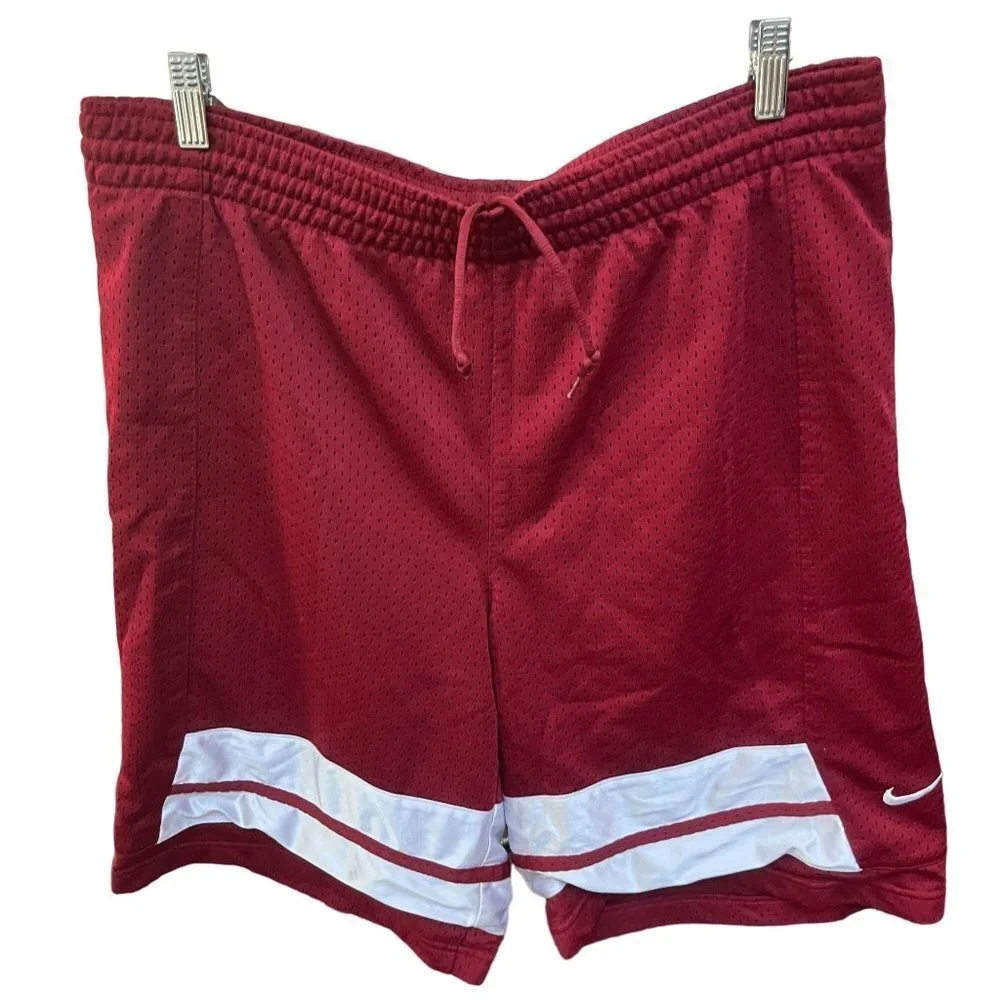 VINTAGE‎ Nike Shorts Mens L Red Athletic Running Pants Y2K Swoosh - Picture 3 of 9